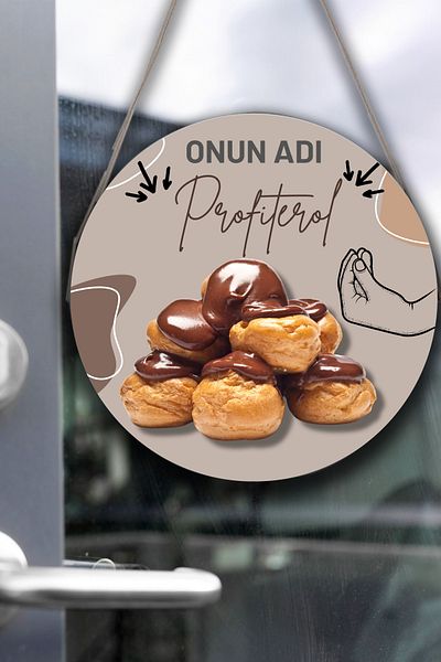 Nod Profiterol Hall - Πίνακας διπλής όψης, Σχέδιο τοίχου και πόρτας, Στολίδι καταστήματος