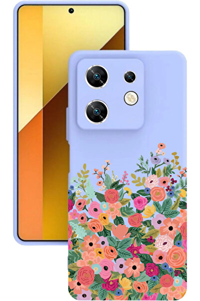 INFINIX ZERO30 (X6731B) Baskılı ve Kamera Korumalı Lila Renk Silikon Kılıf