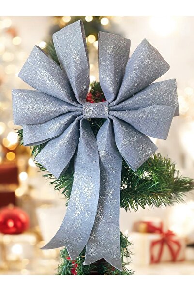 Bukiro زينة شجرة عيد الميلاد من الصنوبر - لامعة، كبيرة، مزخرفة، 35x25 سم