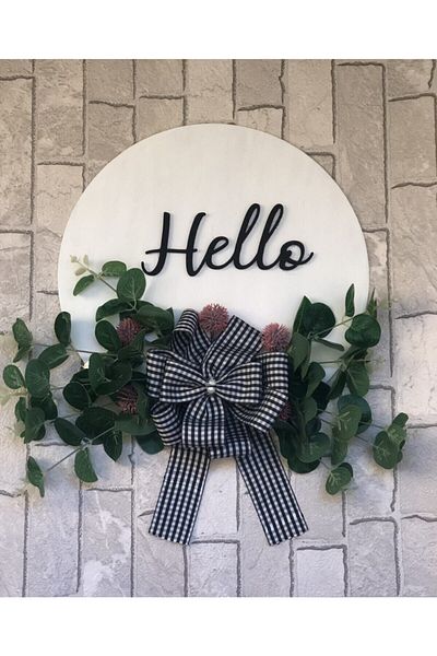 Moshi Design Ornament pentru ușă Hello Eucalipt