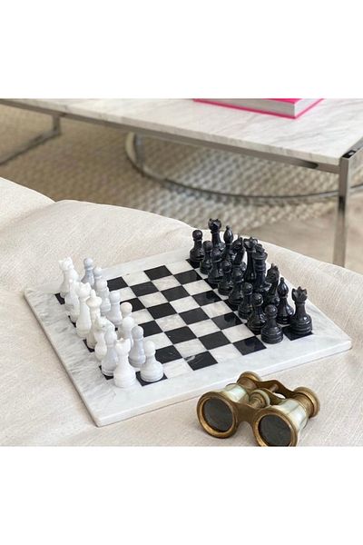 MIARIK DESIGN & DEKORASYON Natural Onyx Marble Chess Set