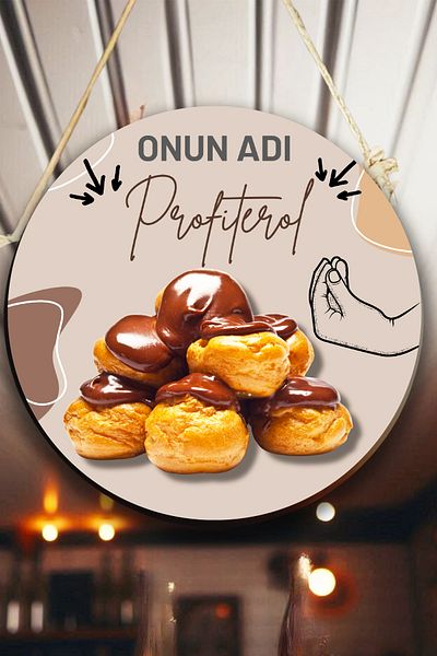 Nod Profiterol Hall - Πίνακας διπλής όψης, Σχέδιο τοίχου και πόρτας, Στολίδι καταστήματος