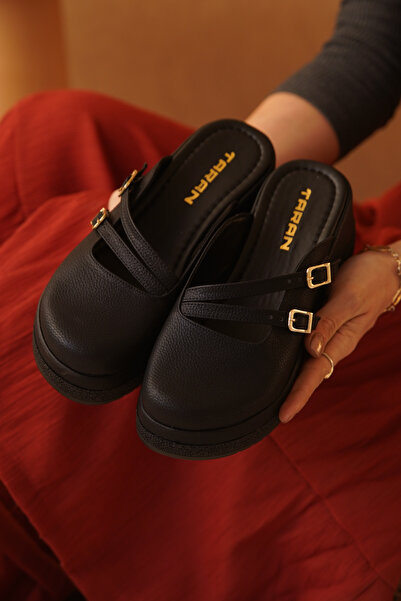 Taran شبشب نسائي مريح بكعب عريض وإبزيم مزدوج من Darina