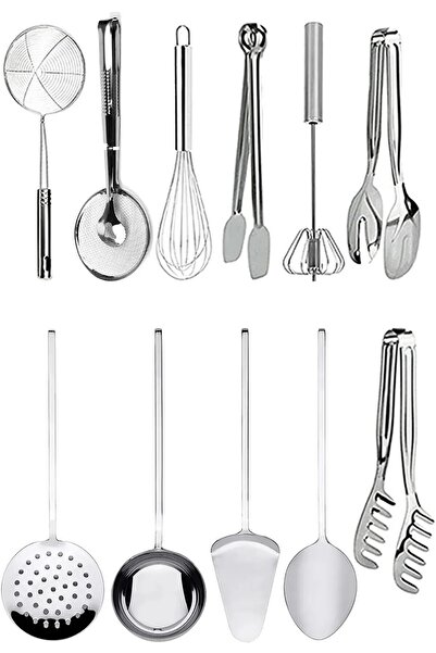 Online Kapında 11 Parça Sunum Hazırlama Spatula, Kepçe, Kevgir, Yemek Hazırla...