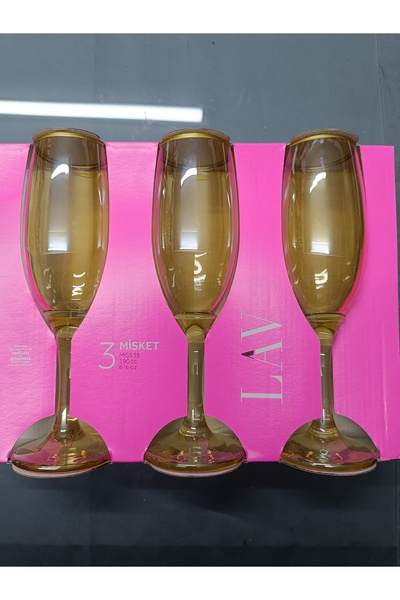 DEKOR ZÜCCACİYE HOME Lav 6'lı ayaklı gold kahve yanı bardak