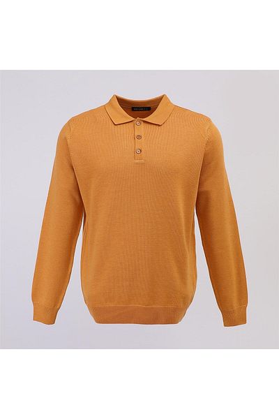 Dio Rise Pulover pentru bărbați, fără ridicare, cu mânecă lungă, subțire, cu gât polo - 180540   - Mango