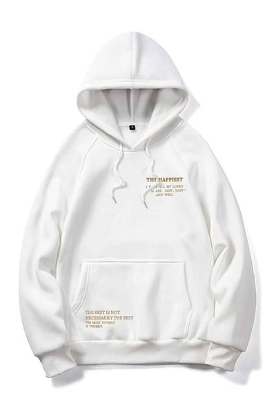 TEXTURA Hanorac cu glugă, unisex, cu 3 fire, sezon nou