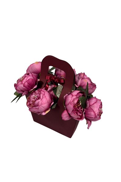weloveis ''Flower Box''-Flower Bouquet Box Purple Color-24X45,5Cm-1 Piece