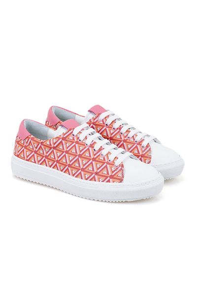 Desa Women's Red Monogram Sneakers