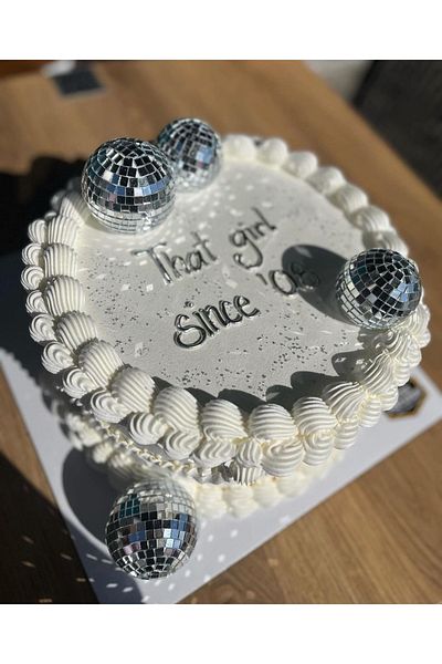 Neon 2 Pieces 2 Cm, 2 Pieces 3 Cm Disco Ball Cake Ornament
