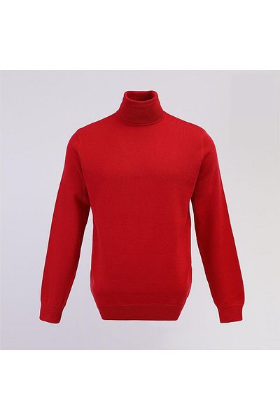 Dio Rise Men's Raffless Long Sleeve Slim Sweater - 180539   - Red