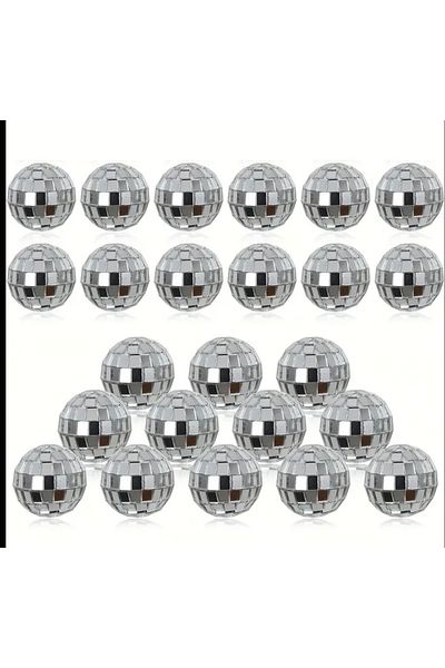 Neon 2 Pieces 2 Cm, 2 Pieces 3 Cm Disco Ball Cake Ornament