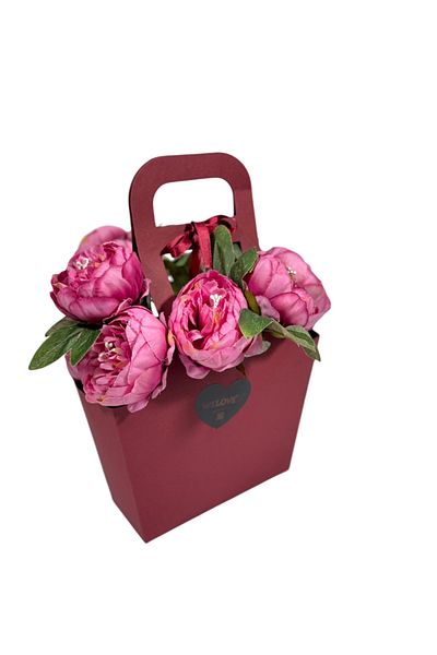 weloveis ''Flower Box''-Flower Bouquet Box Purple Color-24X45,5Cm-1 Piece