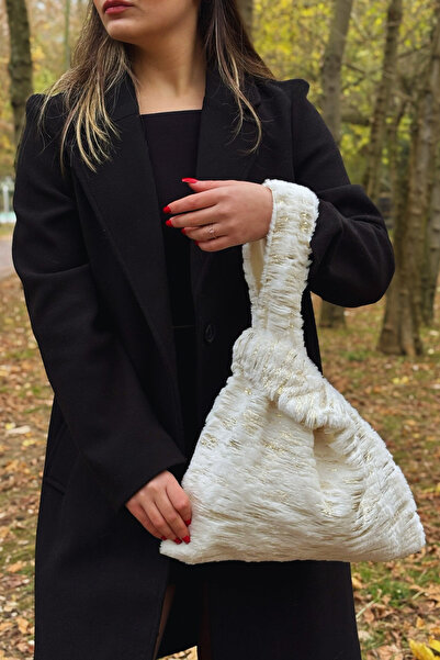 MER HOME Чанта от изкуствена кожа с позлатени листа