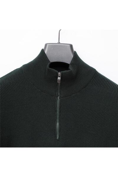Dio Rise Men's Raffless Long Sleeve Slim Polo Neck Sweatshirt - 189023   - Nefti