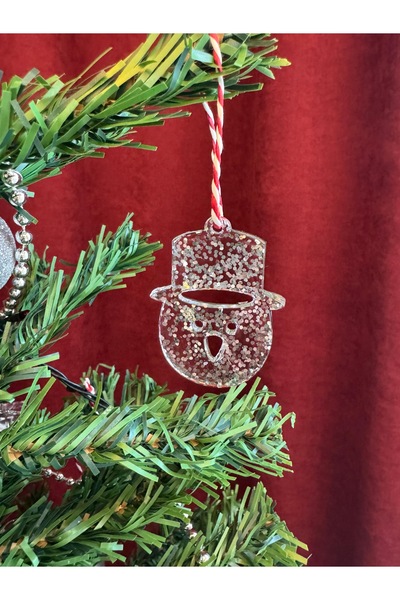 Bivalvia Accessories Ornament de brad de Crăciun din epoxid în formă de om de...