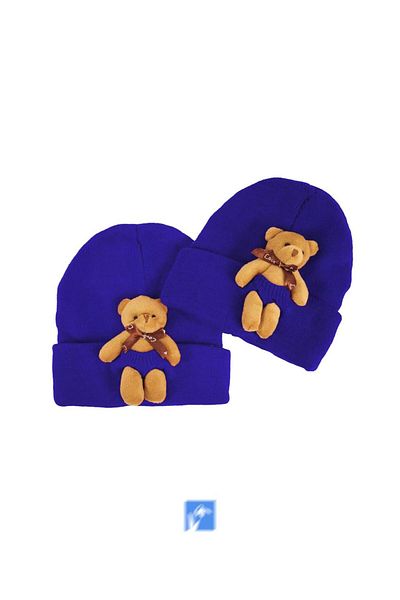 Kardelen Butik Denizli Teddy Bear Beanie for Children (Ages 7-12)