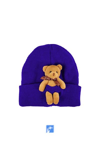 Kardelen Butik Denizli Teddy Bear Beanie for Children (Ages 7-12)