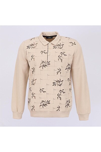 Dio Rise Erkek Uzun Kol İnce Polo Yaka Tişört - PPS-2510 - Bej