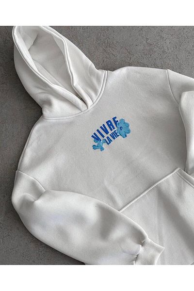 woonkey Unisex Hoodie Hooded Printed Cotton Sweatshirt