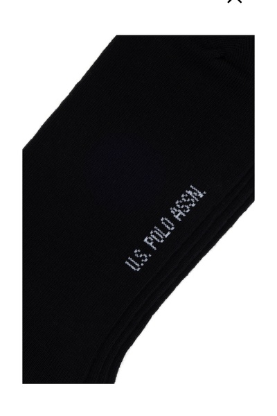 U.S. Polo Assn. Мъжки чорапи U.S. Polo Assn, 2 броя, черни, размер 39-41, 75% памук, 25% полиестер
