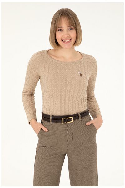 U.S. Polo Assn. U.S. Polo Assn Slim Fit 100% Cotton Women's Knitwear Sweater