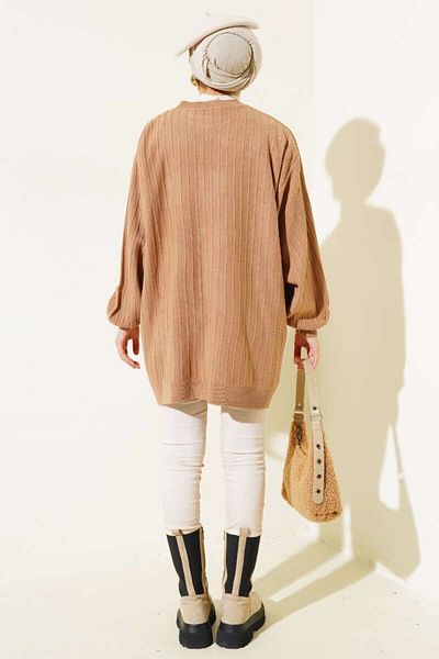 STİLZERAFET Cold Knitwear 90 cm Tunic - Soft and High Quality, Loose Sweater, Suitable for 38-48