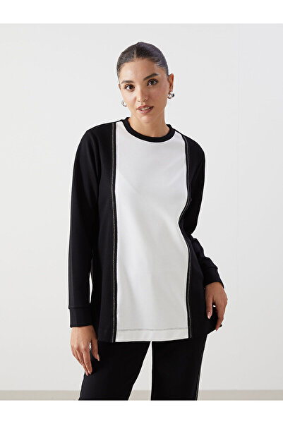 LC Waikiki guler rotund bloc de culoare Tunica pentru femei Swea tricou