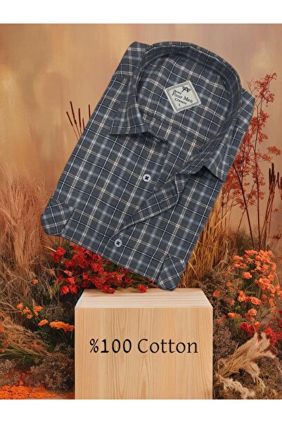 EREN STYLE Cămașă de iarnă din bumbac, cu buzunare duble, cu mânecă lungă, pe...