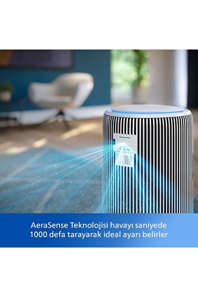 Philips 2'si 1 Arada Hava Temizleyici ve Nemlendirici,300m³/s, Uzaktan Kontrol