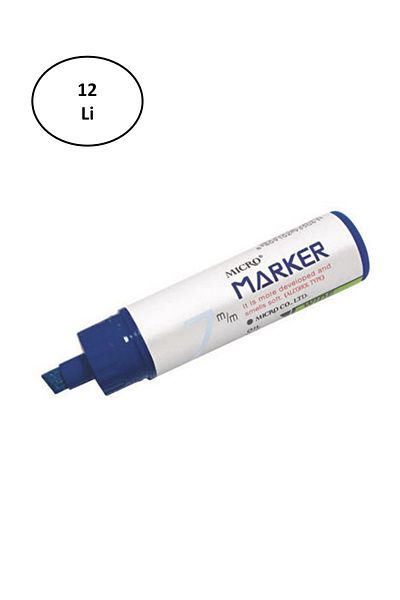 Easy Tedarik 10 mm Blue Micro MMP-1001/M Marker Pen - Pack of 12