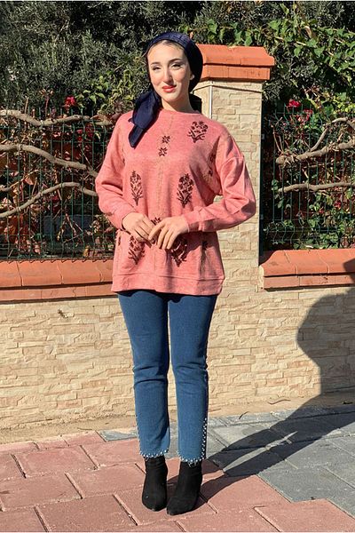 Moda Rosa 25K4421- Rose - Sequin Embroidered Tunic