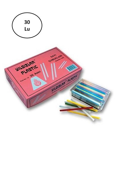 Easy Tedarik 30 Pieces Plastic Boxed Stars Number Stick