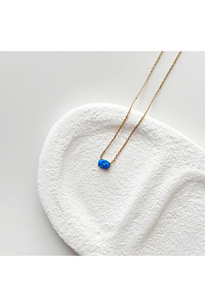 Vesce Atelier Punto blue Çelik Kolye