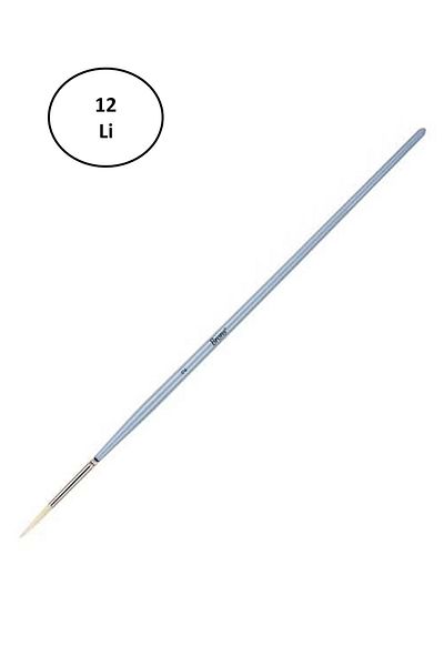 Easy Tedarik Brons Oil Paint and Acrylic Brush White Bristle Long Handle Round Tip Series 123 No 2 12 pcs