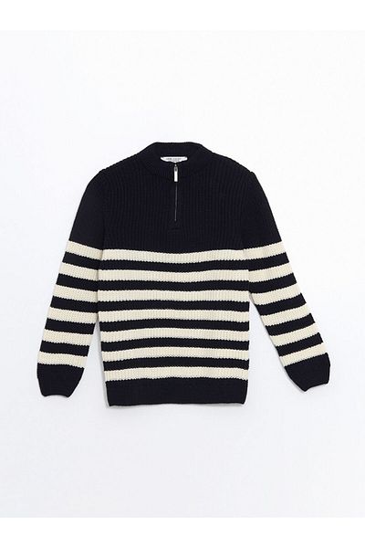 LC Waikiki Stand Collar Boy's Knitwear Sweater
