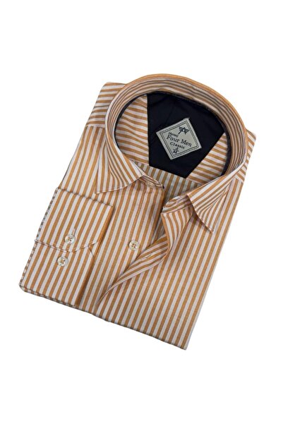 EREN STYLE Szezonális pamut hosszú ujjú férfi ing (normál szabású)