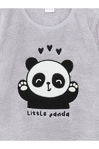 LC Waikiki Crew Neck Plush Girls' Pajamas