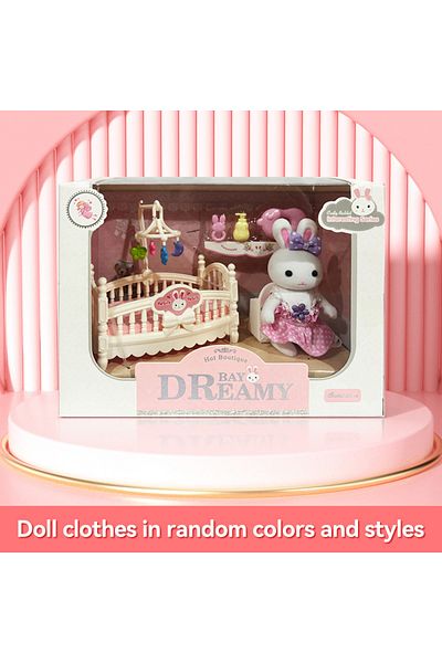 Choice Baby Bed Little Rabbit Dress Girl Cute Simulation Scene Toy Playing House Children's Birthday Gift I