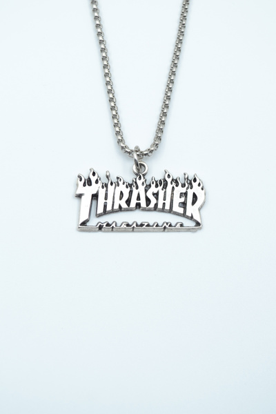 Generic Brand قلادة سلسلة محبوكة من مجلة Thrasher