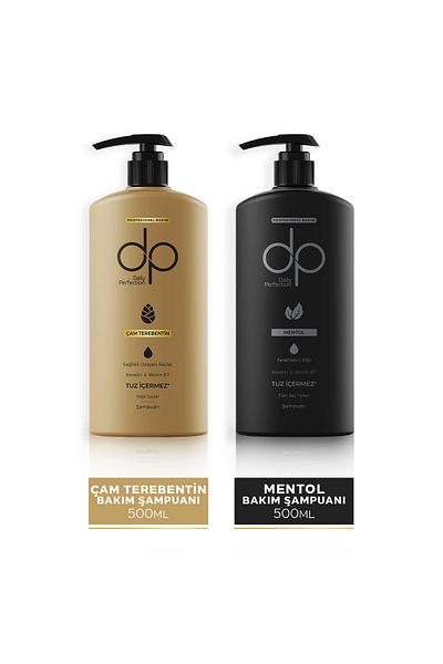 dp Daily Perfection 500 ml Menthol and Pine Turpentine Shampoo - X 2