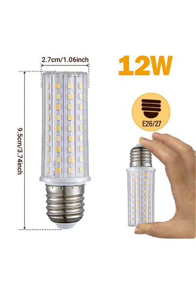 Prime Aydınlatma Prime E27 Duylu 12watt 3000k ~ 6000k 1000-1999 Lümen Beyaz/sarı/günışığı Renk Mısır Led Ampul