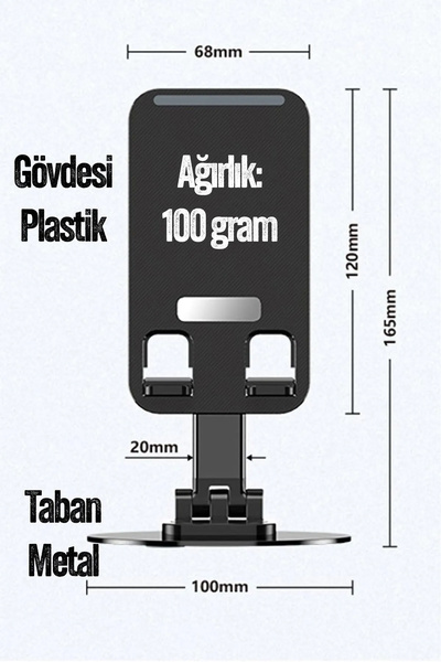 ALASTOR Ποιοτική αναδιπλούμενη 360 περιστρεφόμενη ρυθμιζόμενη βάση τηλεφώνου για επιτραπέζια βάση tablet