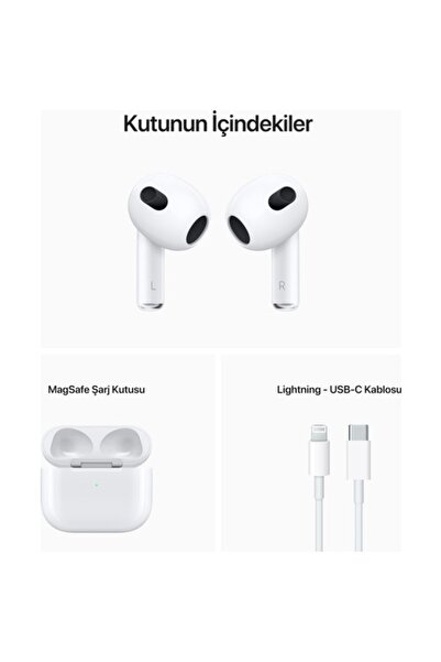 Apple Airpods (3. NESİL) Ve Magsafe Şarj Kutusu Bluetooth Kulaklık Mme73tu/a