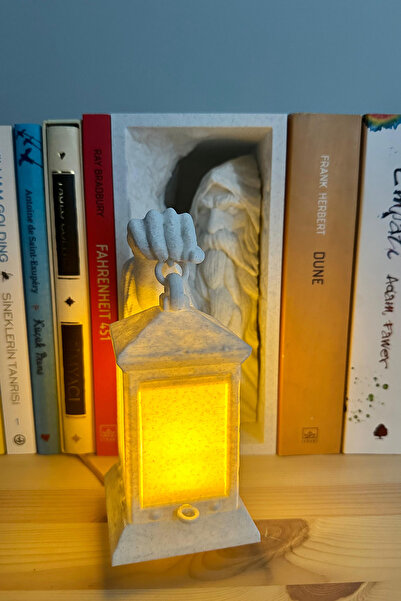 Obaco حامل كتب مضيء للرجل الغامض، يدعم الكتب المزخرفة، كتاب رائع