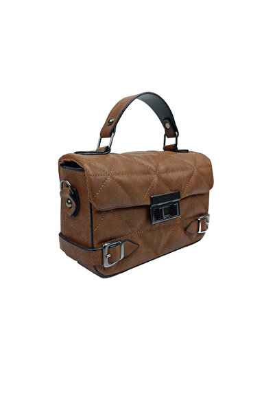 Sia Çanta SİA ÇANTA Kapitone Desenli, Kutu Model Kilitli Kapak Elde Tutmalı Çapraz Askılı Çanta