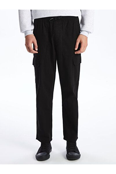LC Waikiki LCW Casual Siyah Standart Kalıp Erkek Kargo Pantolon