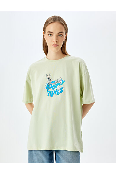 Koton Βαμβακερό μπλουζάκι με άδεια Bugs Bunny με στάμπα στην πλάτη
