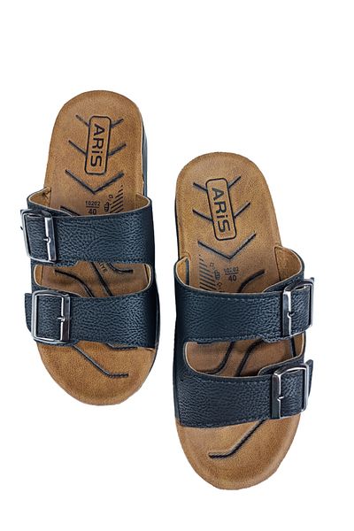 Aris Bebek Sia Bag Aris Double Buckle Breathable Feet Orthopedic Sole Comfortable Men's Slippers
