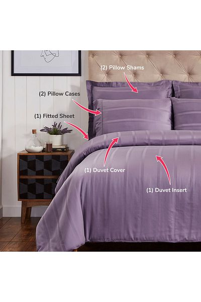 Donetella 7-Piece 300 TC Cotton Solid King Size Comforter Set 240x260 cm Deattachable 350 GSM Filler